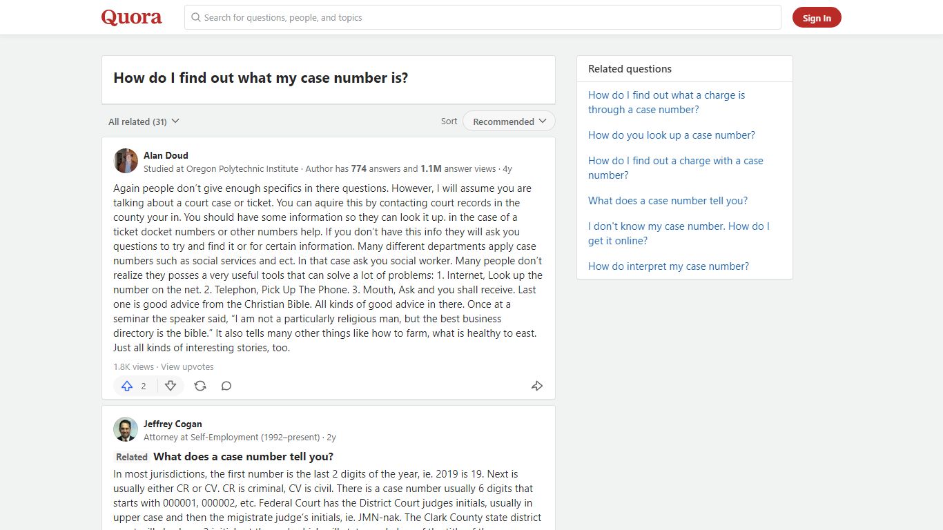 How to find out what my case number is - Quora